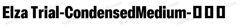 Elza Trial-CondensedMedium字体转换